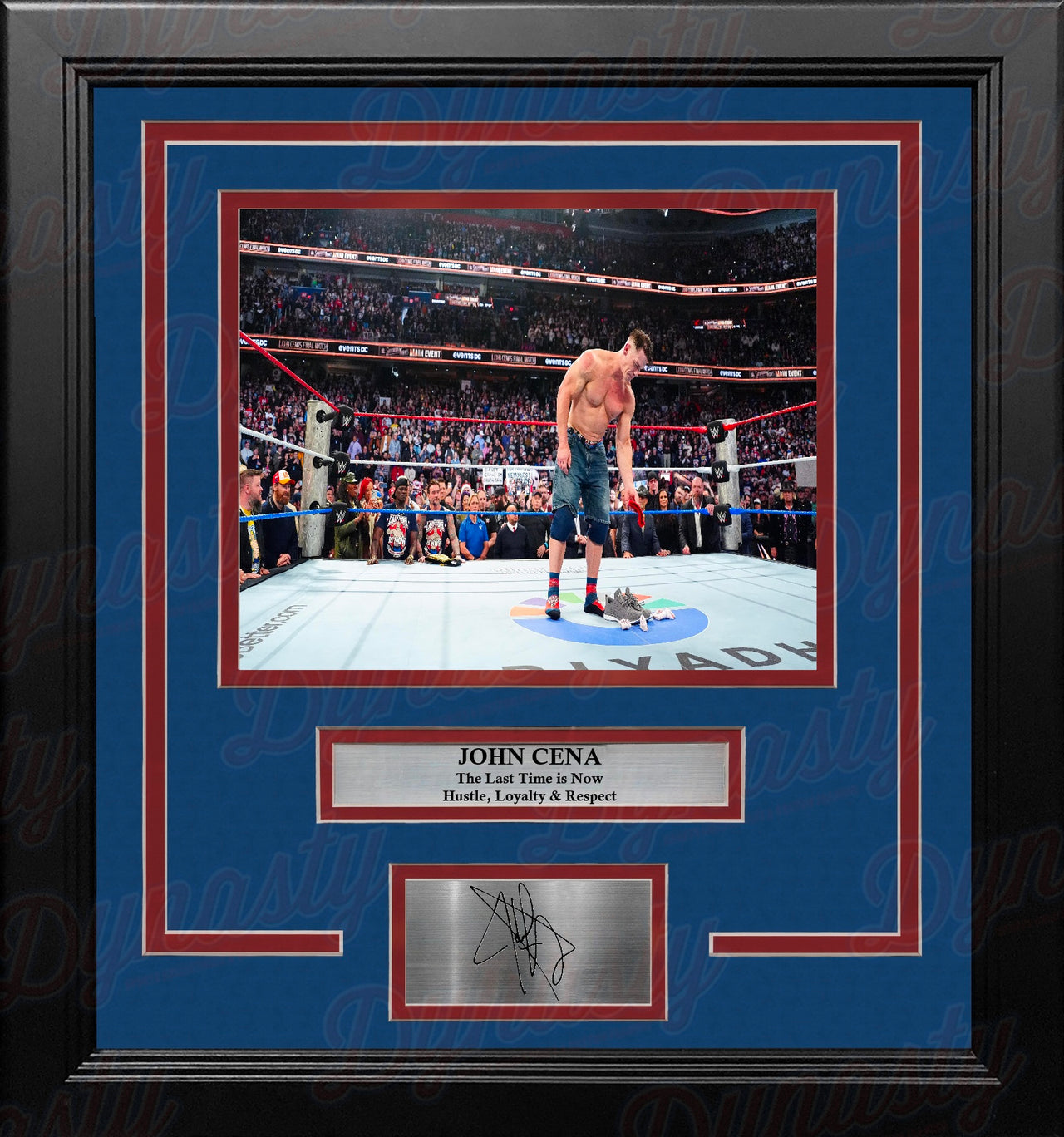 John Cena Final Farewell 8" x 10" Framed WWE Wrestling Photo with Engraved Autograph