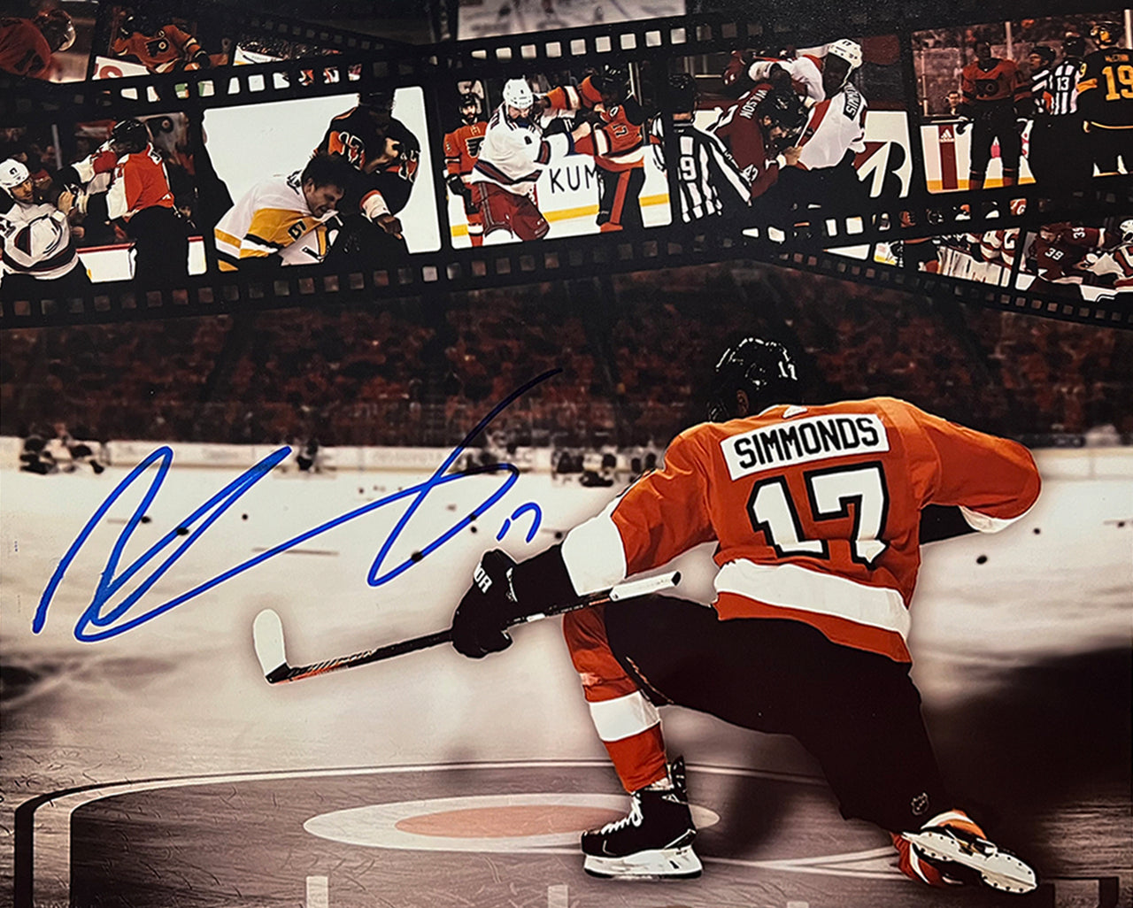 Wayne Simmonds Philadelphia Flyers Autographed 16" x 20" Collage Hockey Photo