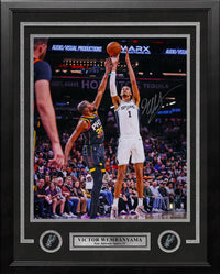 Victor Wembanyama v. Durant San Antonio Spurs Autographed 16" x 20" Framed Basketball Photo