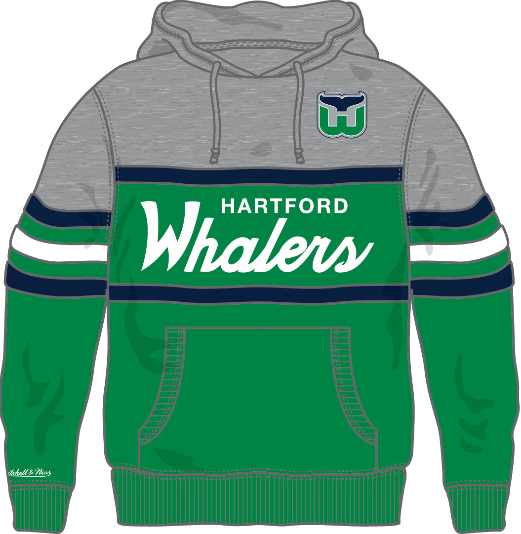 Hartford Whalers Mitchell & Ness Head Coach Hoodie - Dynasty Sports & Framing 