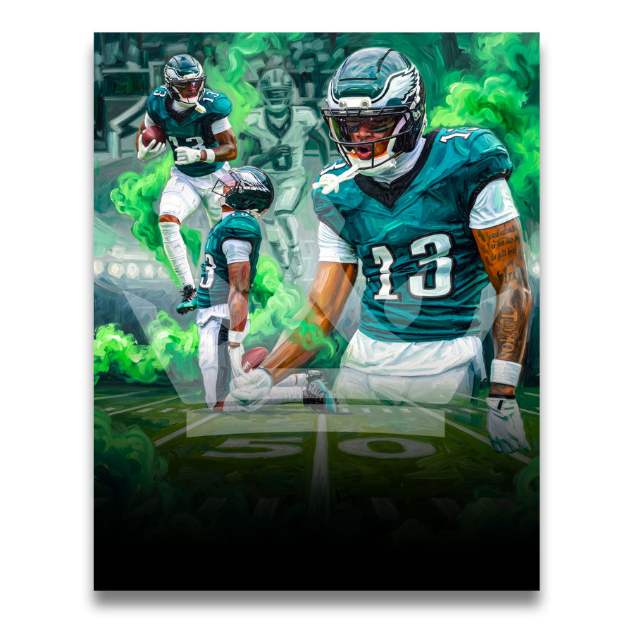 Dontayvion Wicks 1st Philly Touchdown Limited Edition Photograph