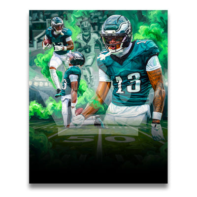 Dontayvion Wicks 1st Philly Touchdown Limited Edition Photograph