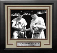 Ted Williams and Babe Ruth 8" x 10" Framed Baseball Legends Photo