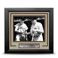 Ted Williams and Babe Ruth 8" x 10" Framed Baseball Legends Photo