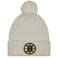 Boston Bruins Women's Winter Knit Logo Pom New Era Hat