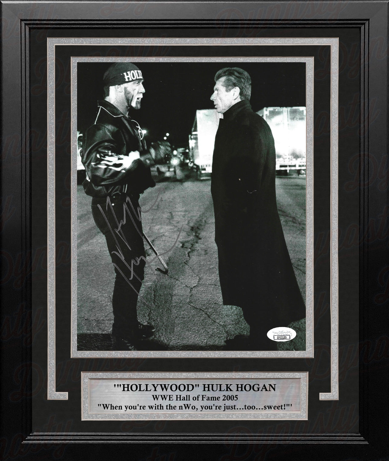 Hollywood Hulk Hogan with Vince McMahon Autographed Framed 8" x 10" WWE Wrestling Photo