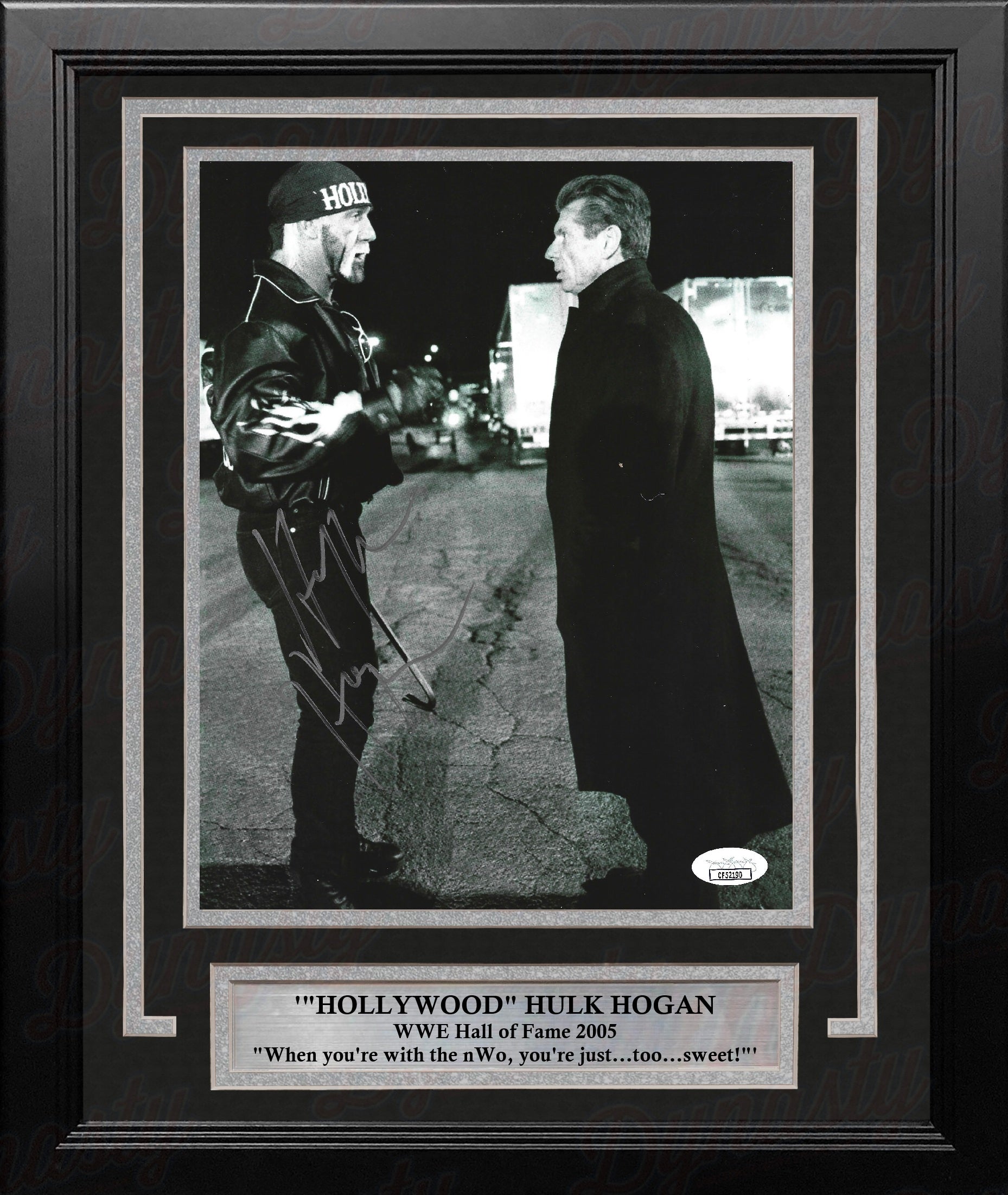 Hollywood Hulk Hogan with Vince McMahon Autographed Framed 8" x 10" WWE Wrestling Photo