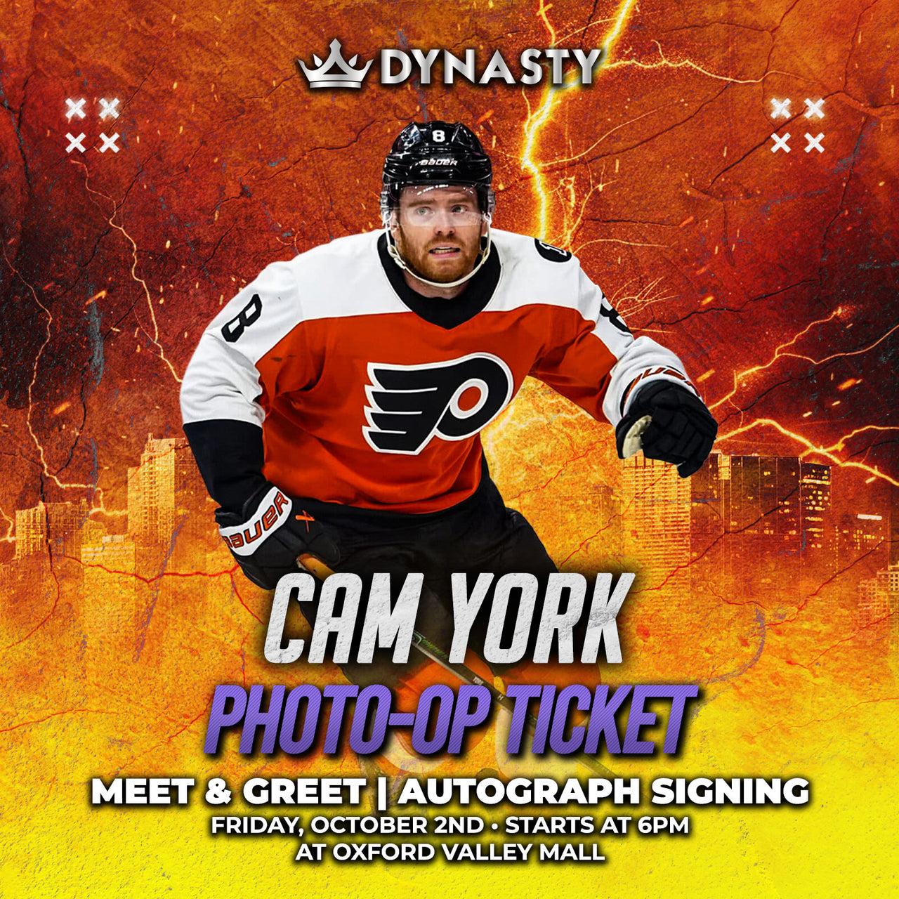 Cam York Flyers Experience Tickets