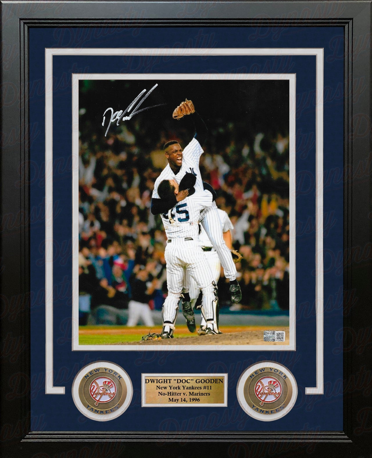 Dwight "Doc" Gooden No-Hitter New York Yankees Autographed 8" x 10" Framed Baseball Photo