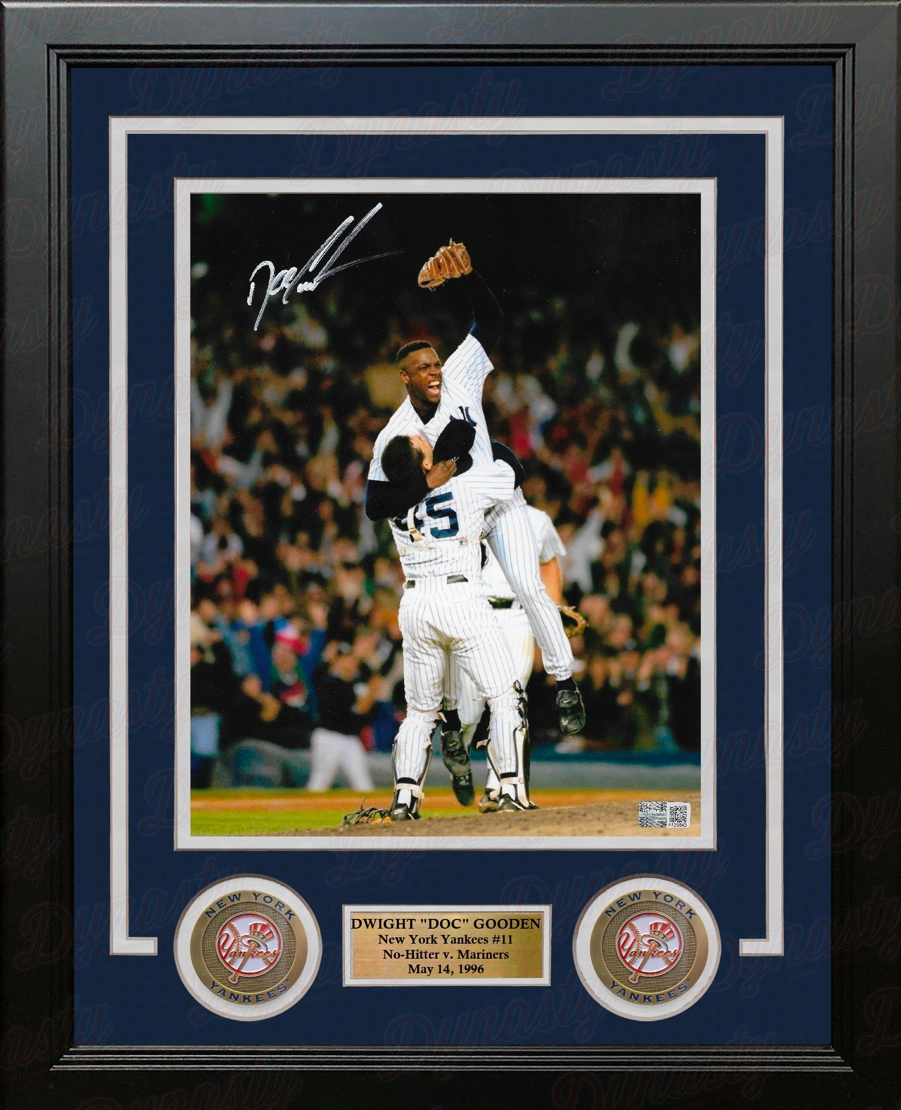 Dwight "Doc" Gooden No-Hitter New York Yankees Autographed 8" x 10" Framed Baseball Photo