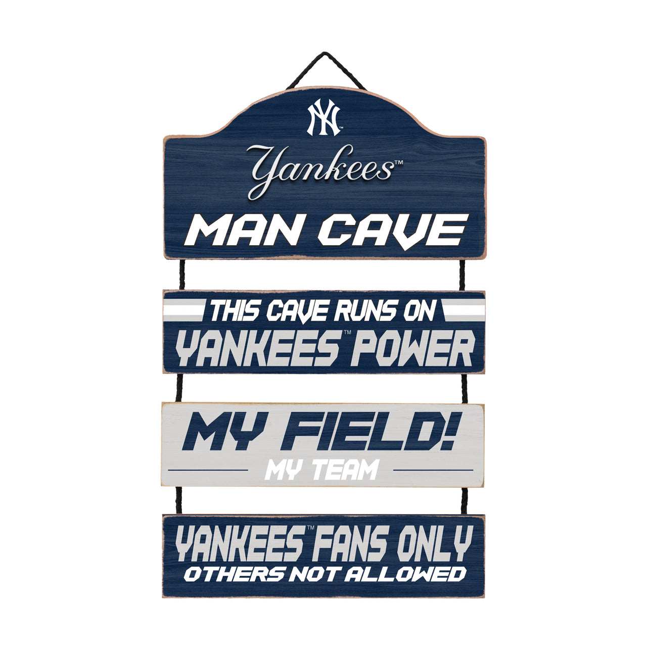 New York Yankees Wooden Man Cave Dangle Sign