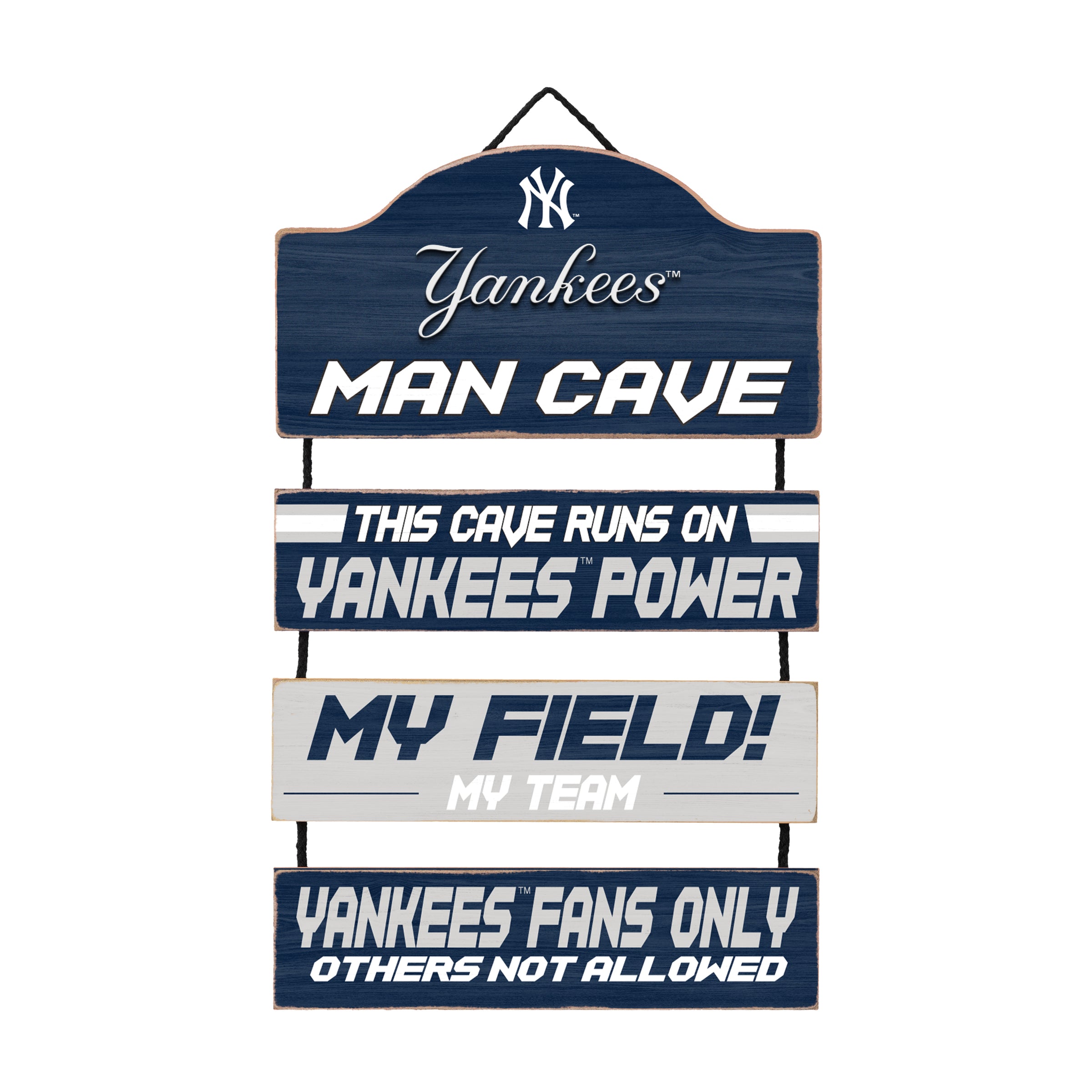 New York Yankees Wooden Man Cave Dangle Sign