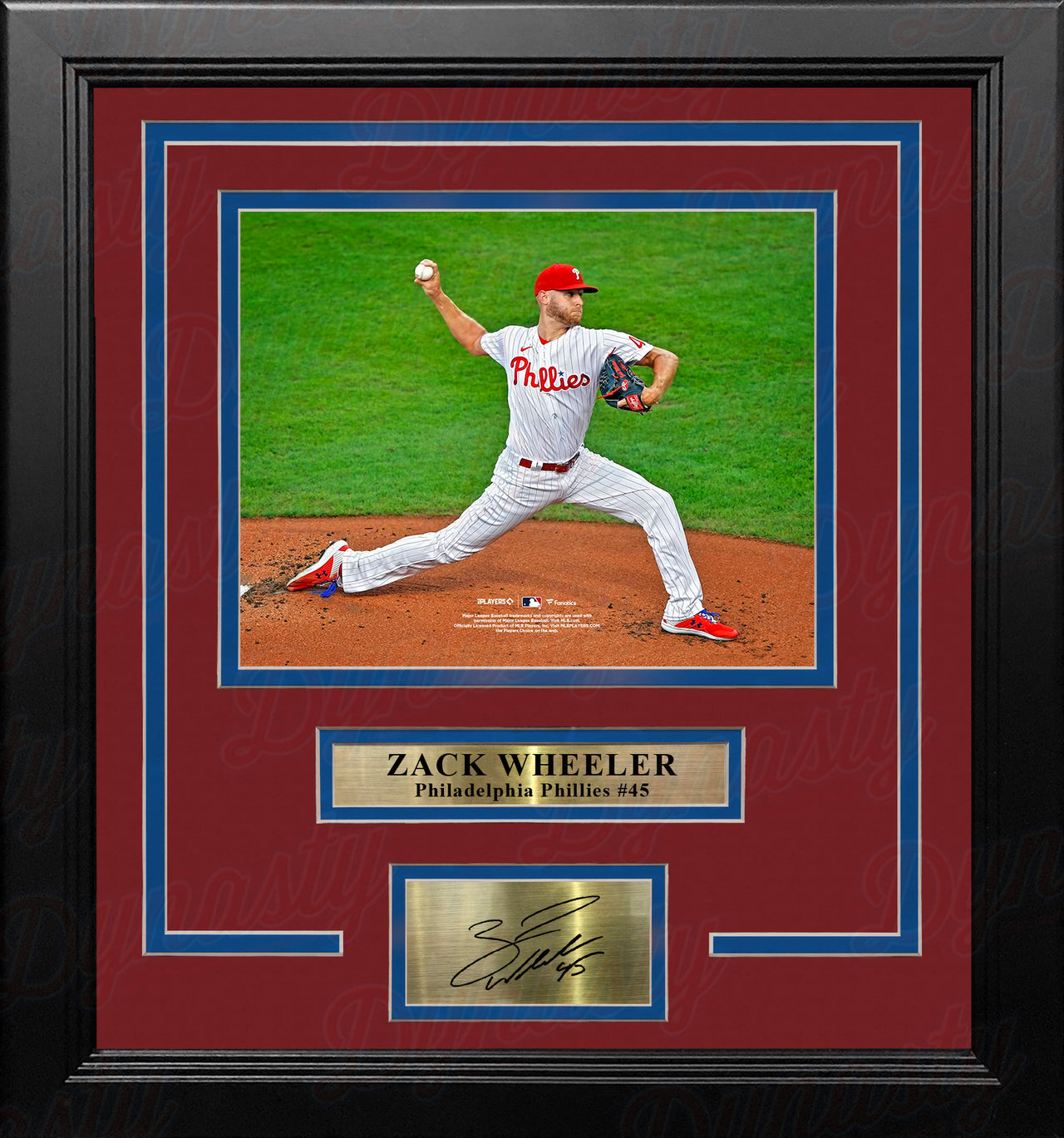 Zack Wheeler in Action Philadelphia Phillies 8" x 10" Framed Baseball Photo with Engraved Autograph