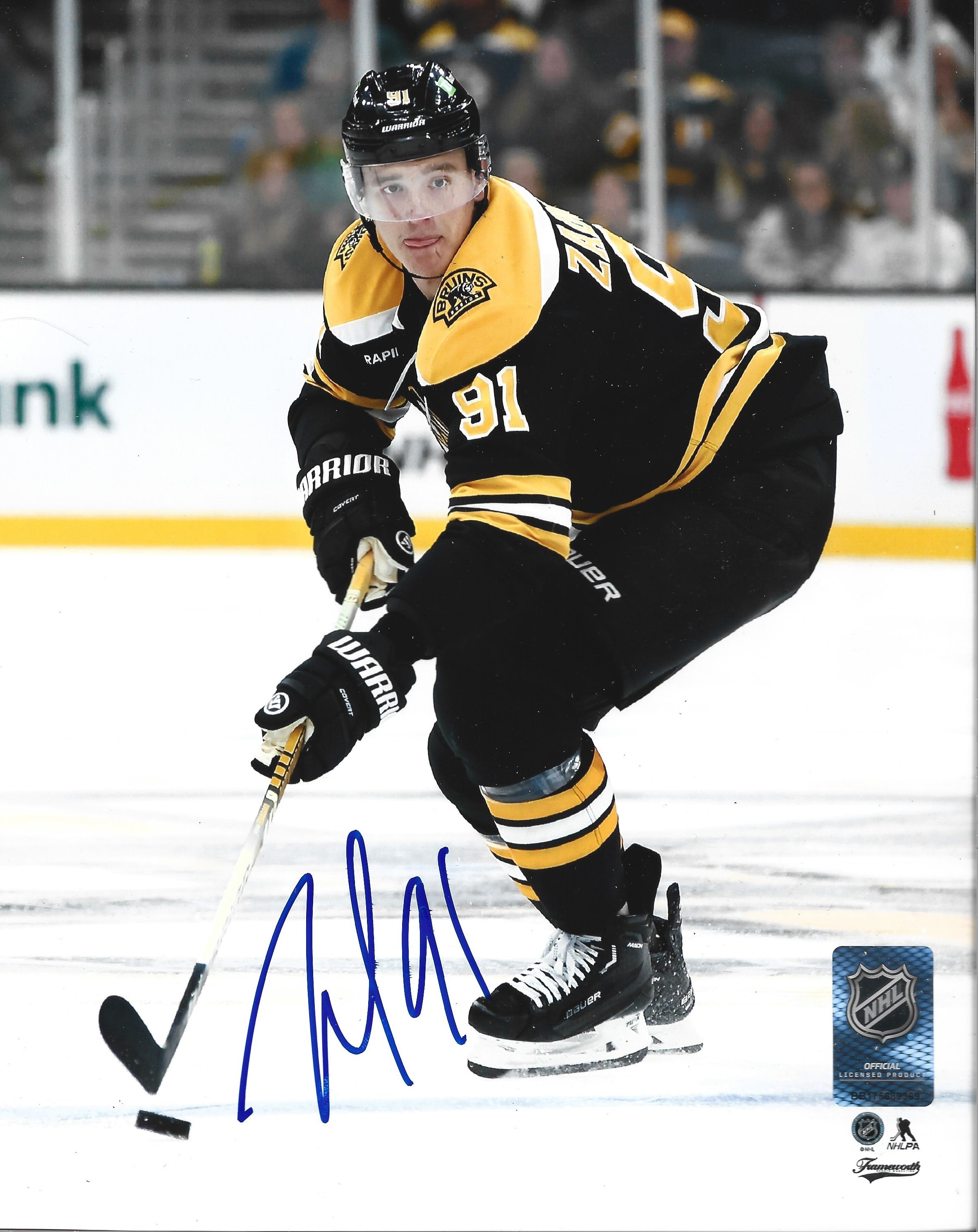 Nikita Zadorov in Action Boston Bruins Autographed 11" x 14" Hockey Photo
