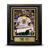 Zdeno Chara Hoists The Stanley Cup Boston Bruins 8" x 10" Framed Hockey Photo - Dynasty Sports & Framing 