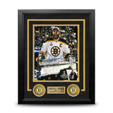 Zdeno Chara 2011 Stanley Cup Boston Bruins Autographed 8" x 10" Framed Hockey Photo - Dynasty Sports & Framing 