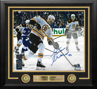 Zdeno Chara in Action Boston Bruins Autographed 11" x 14" Framed Hockey Photo