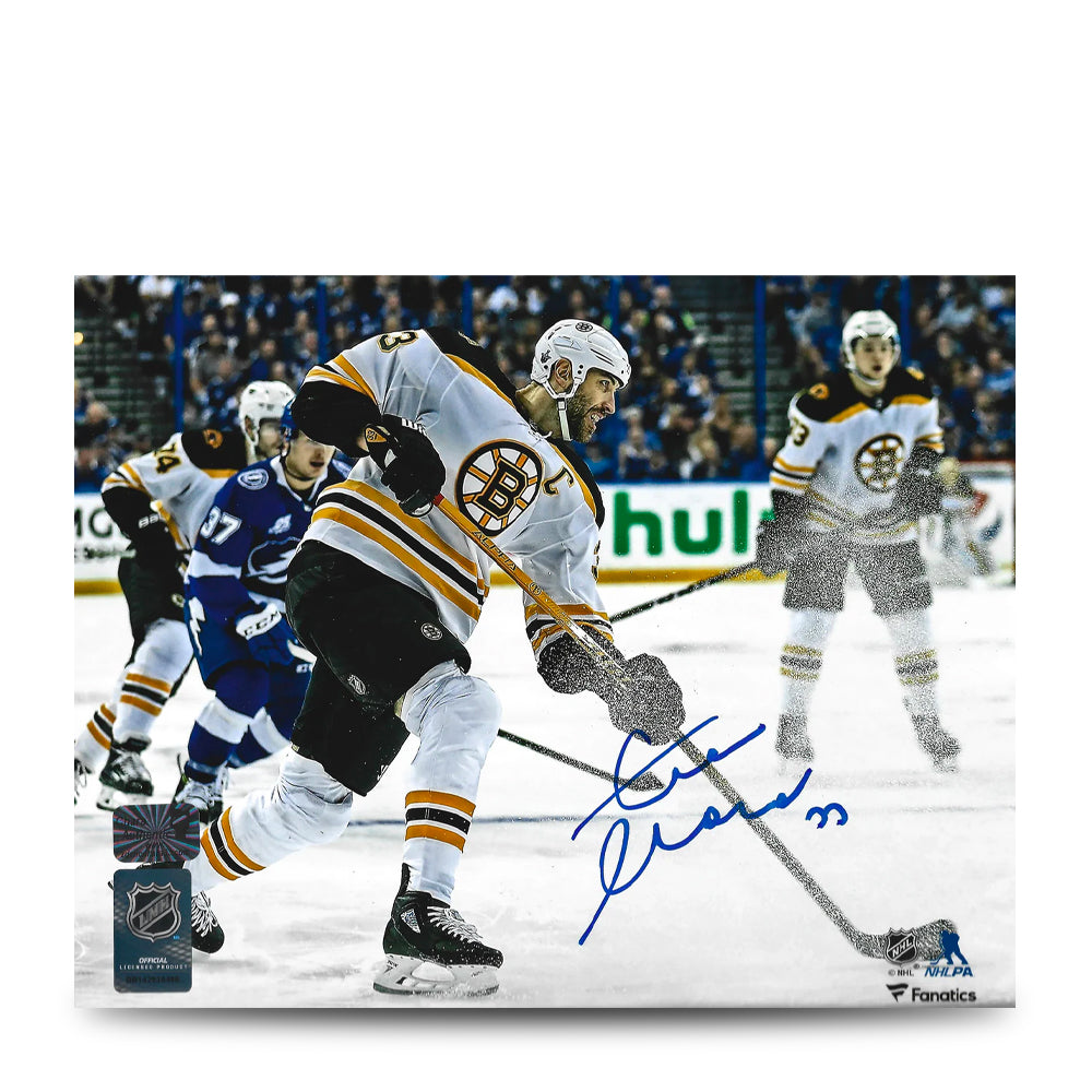 Zdeno Chara in Action Boston Bruins Autographed 8" x 10" Hockey Photo