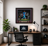 Brandon Marsh Home Run Philadelphia Phillies Autographed 16" x 20" Framed Throwback Blackout Photo