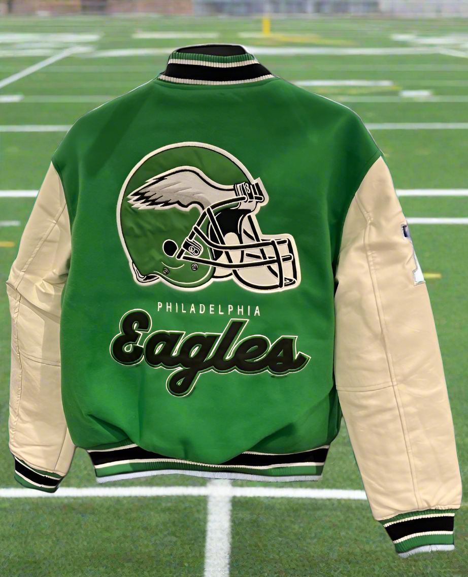 Philadelphia Eagles Throwback Kelly Green Bomber Jacket
