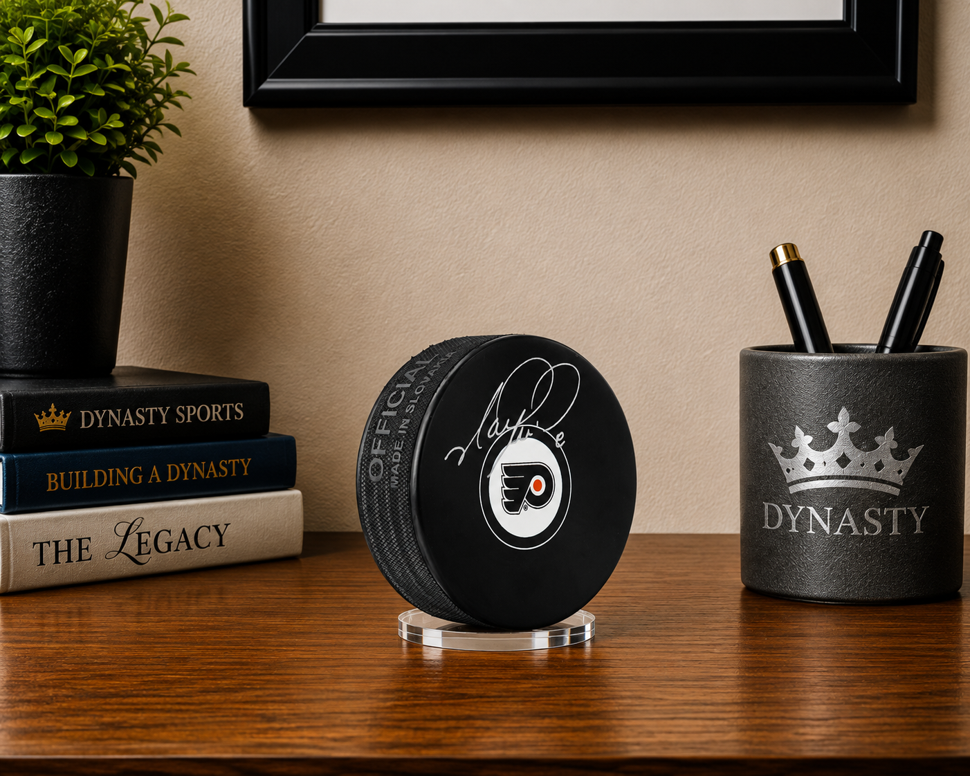 Mark Recchi Philadelphia Flyers Autographed Hockey Logo Puck
