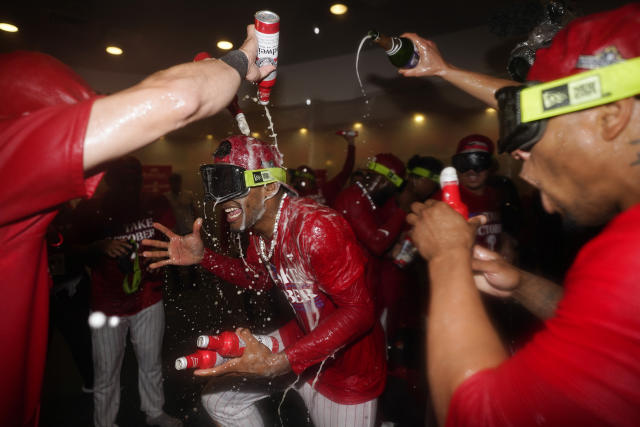 Johan Rojas Philadelphia Phillies Locker Room Celebration Goggles