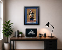 Jalen Brunson Posing with Trophies New York Knicks 8x10 2026 NBA Champions Framed Basketball Photo