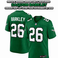 Saquon Barkley Philadelphia Eagles Autographed Nike Jersey | Pre-Sale Opportunity