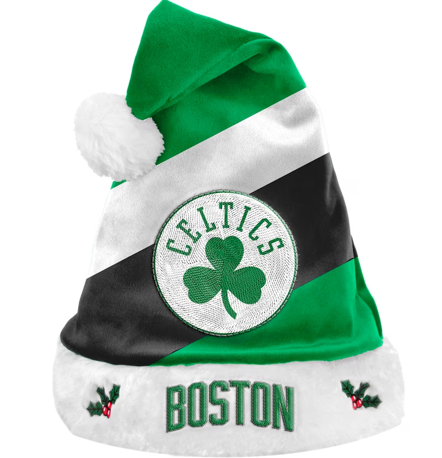 Boston Celtics Embroidered Santa Hat