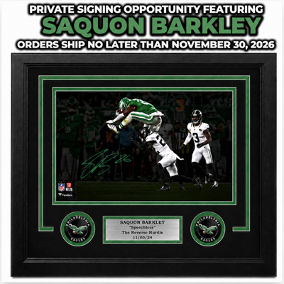 Autographed Spotlight Reverse Hurdle Framed Print
