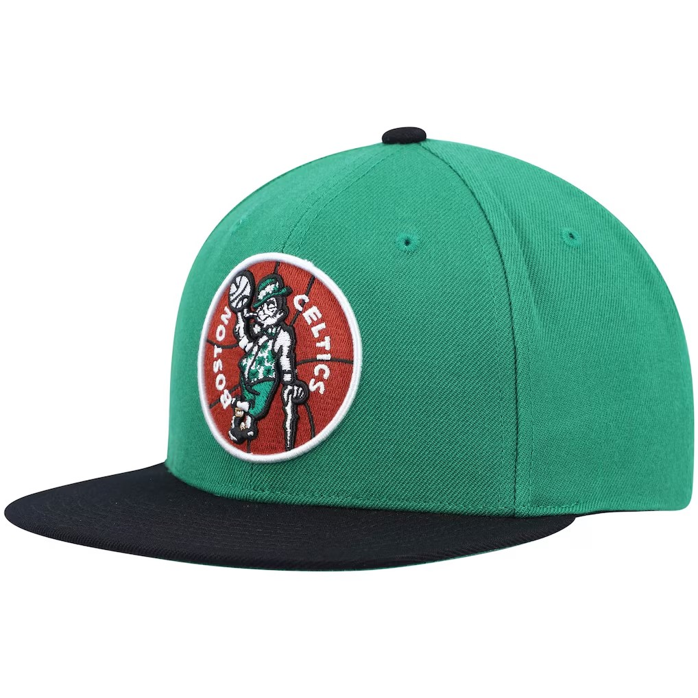 Boston Celtics Mitchell & Ness Hardwood Classics Two-Tone 2.0 Snapback Hat