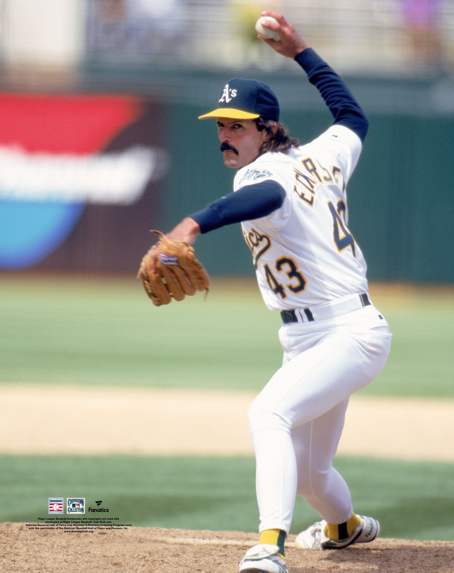 Dennis Eckersley Oakland Athletics Pitching MLB Photo - Dynasty Sports & Framing 