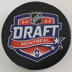2022 NHL Draft Night in Montreal Official Logo Puck