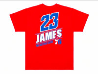 Philadelphia 76ers Lebron James Red Player Name & Number T-Shirt
