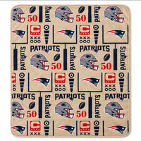 New England Patriots 60” x 70” Super Soft Plush Blanket- Beige
