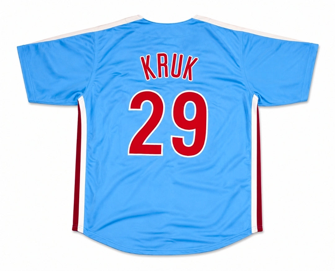 John Kruk Philadelphia Baseball Pro-Style Throwback Jersey