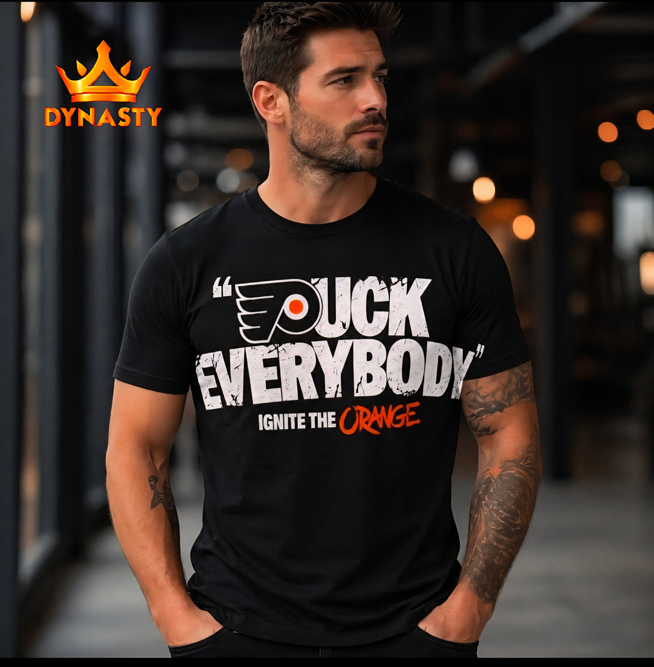 Philadelphia Playoff Hockey "Puck Everybody" Adult T-Shirt