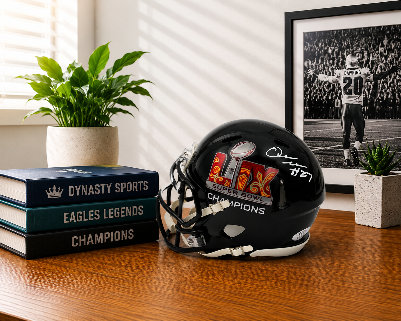 Quinyon Mitchell Philadelphia Eagles Autographed Super Bowl LIX Champions Mini-Helmet