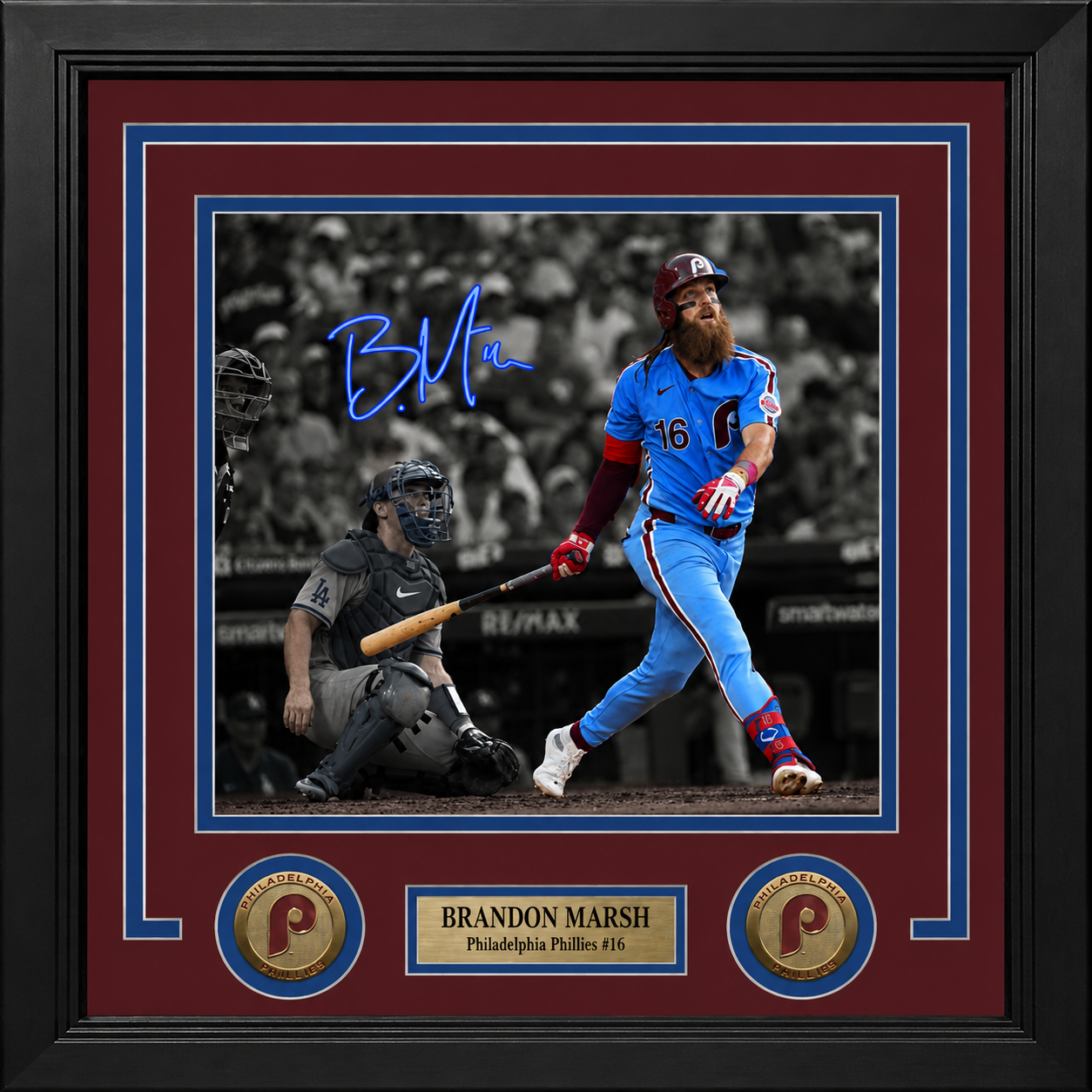 Brandon Marsh Philadelphia Phillies Signed & Framed Home Run 8"x10" Photo