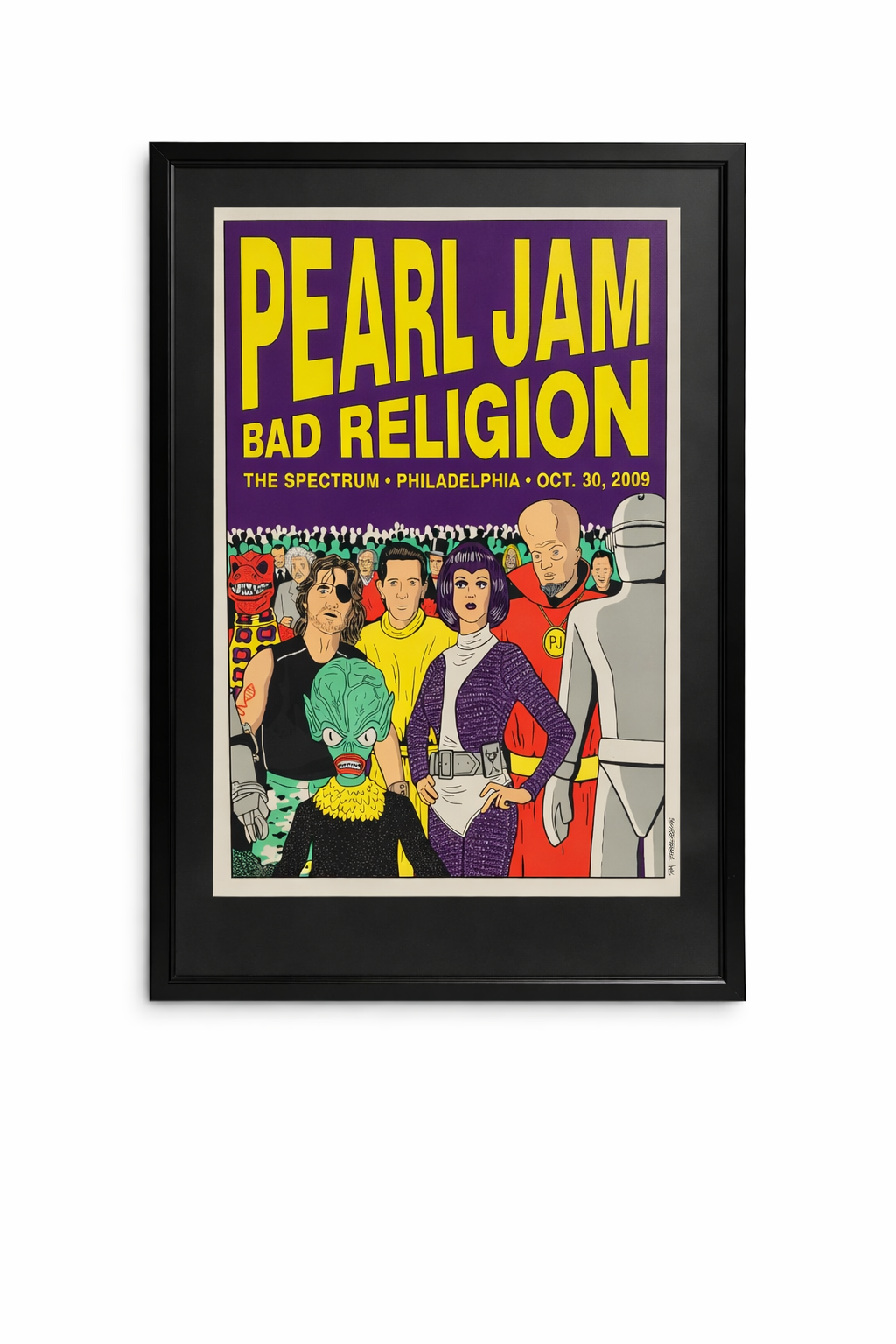 Pearl Jam Philadelphia Spectrum Framed Poster Final Shows 10/30/2009