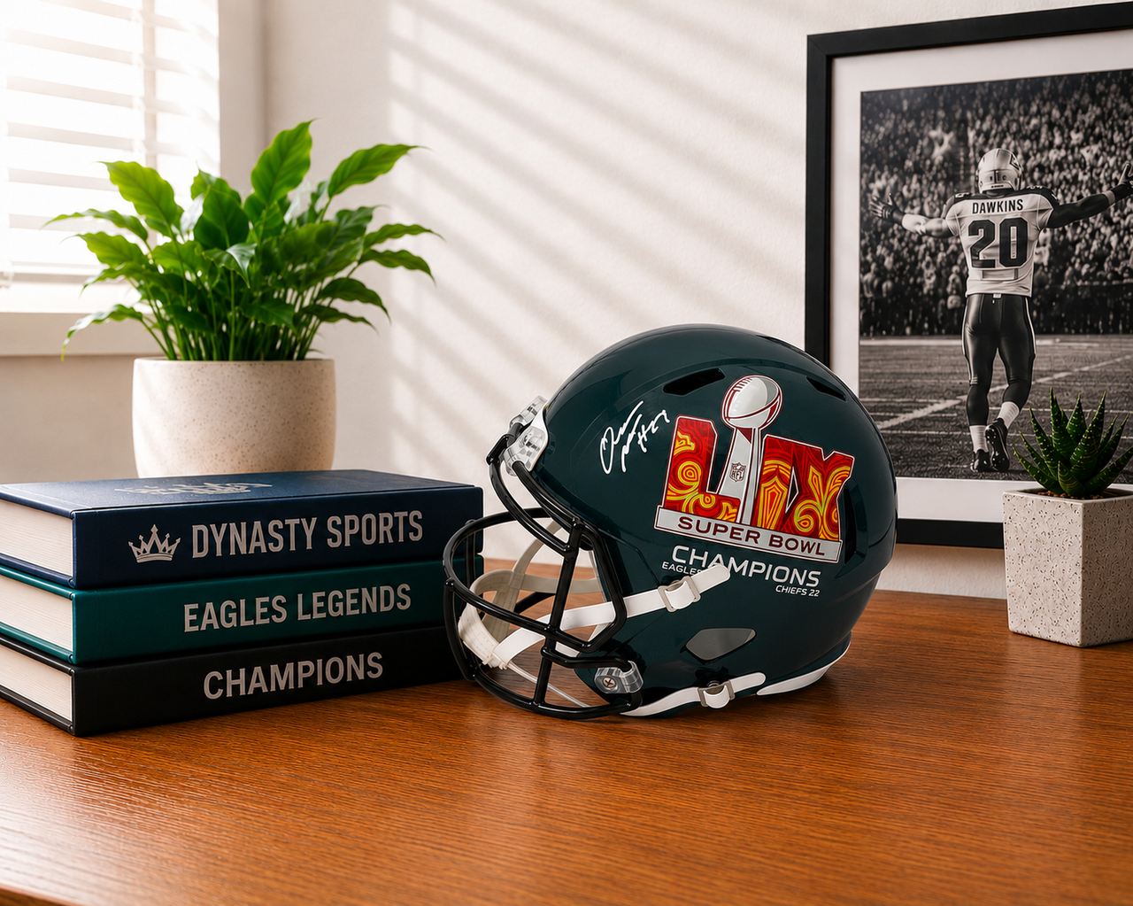 Quinyon Mitchell Philadelphia Eagles Autographed Super Bowl LIX Champions Full-Size Helmet
