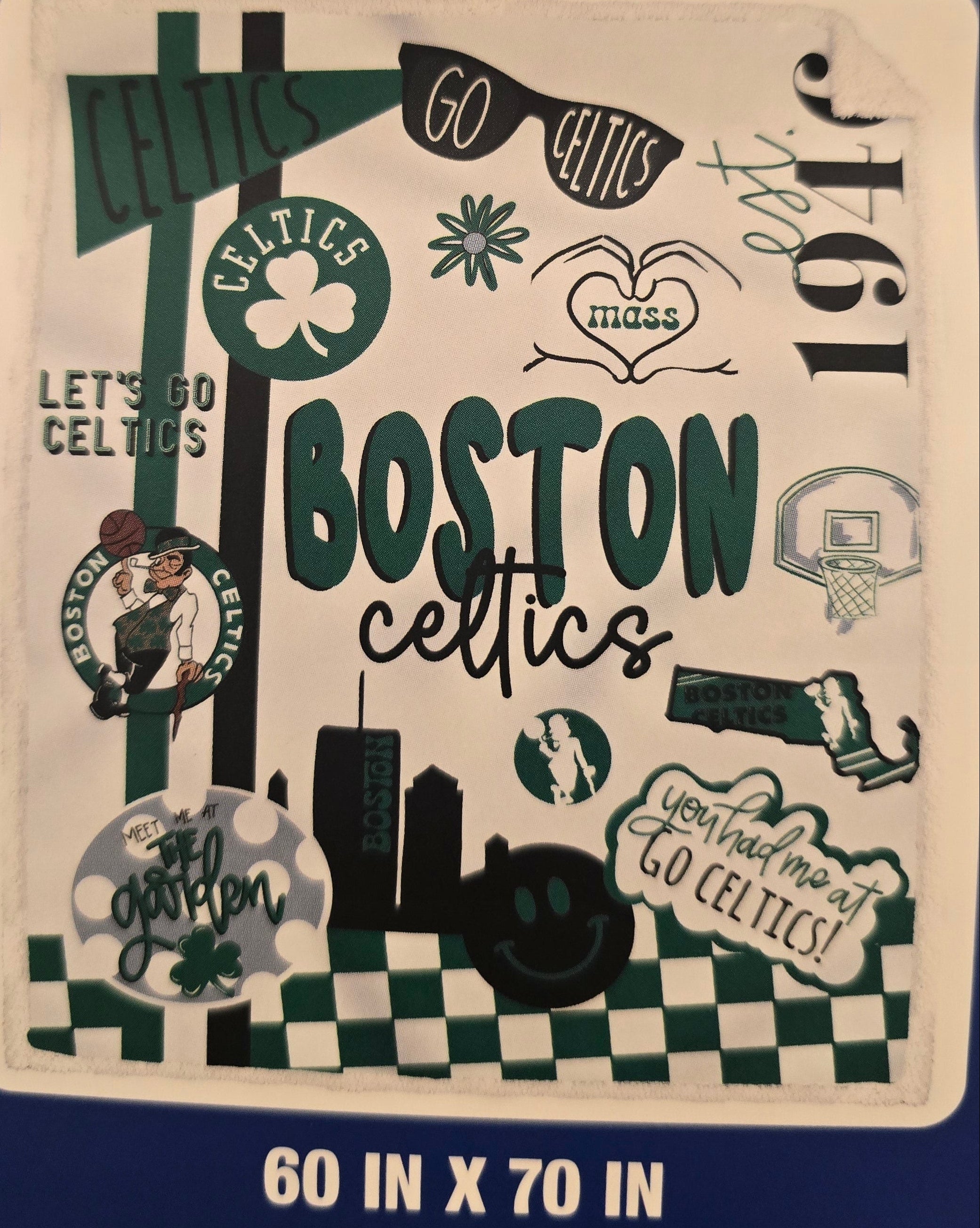 Boston Celtics 60" x 70" Super Soft Faux Shearling Throw