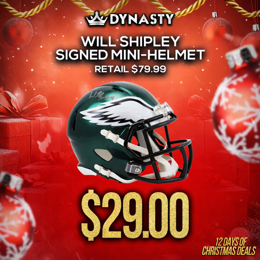 Will Shipley Philadelphia Eagles Autographed Football Mini-Helmet