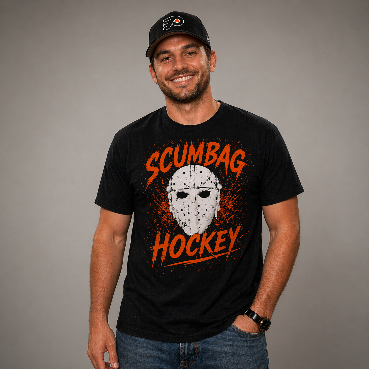 Official Philadelphia "SCUMBAG HOCKEY" Adult Playoff T-Shirt