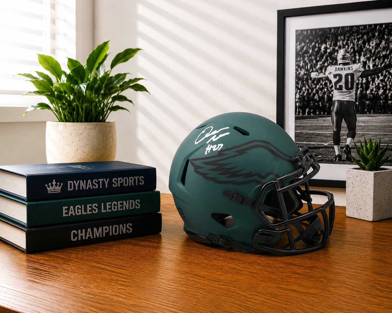 Quinyon Mitchell Philadelphia Eagles Autographed Rave Mini-Helmet