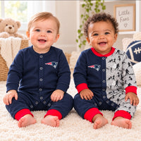 New England Patriots Baby 2-Pack Snap Onesie Set