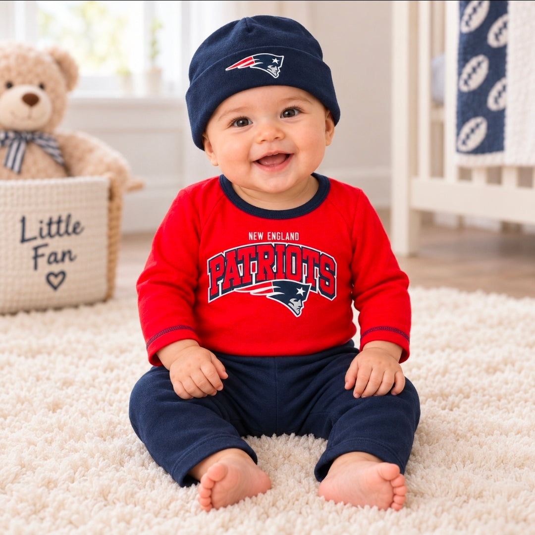New England Patriots Baby 3-Piece Set