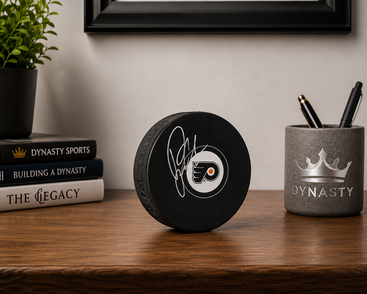 Rick Tocchet Philadelphia Flyers Autographed Logo Hockey Puck