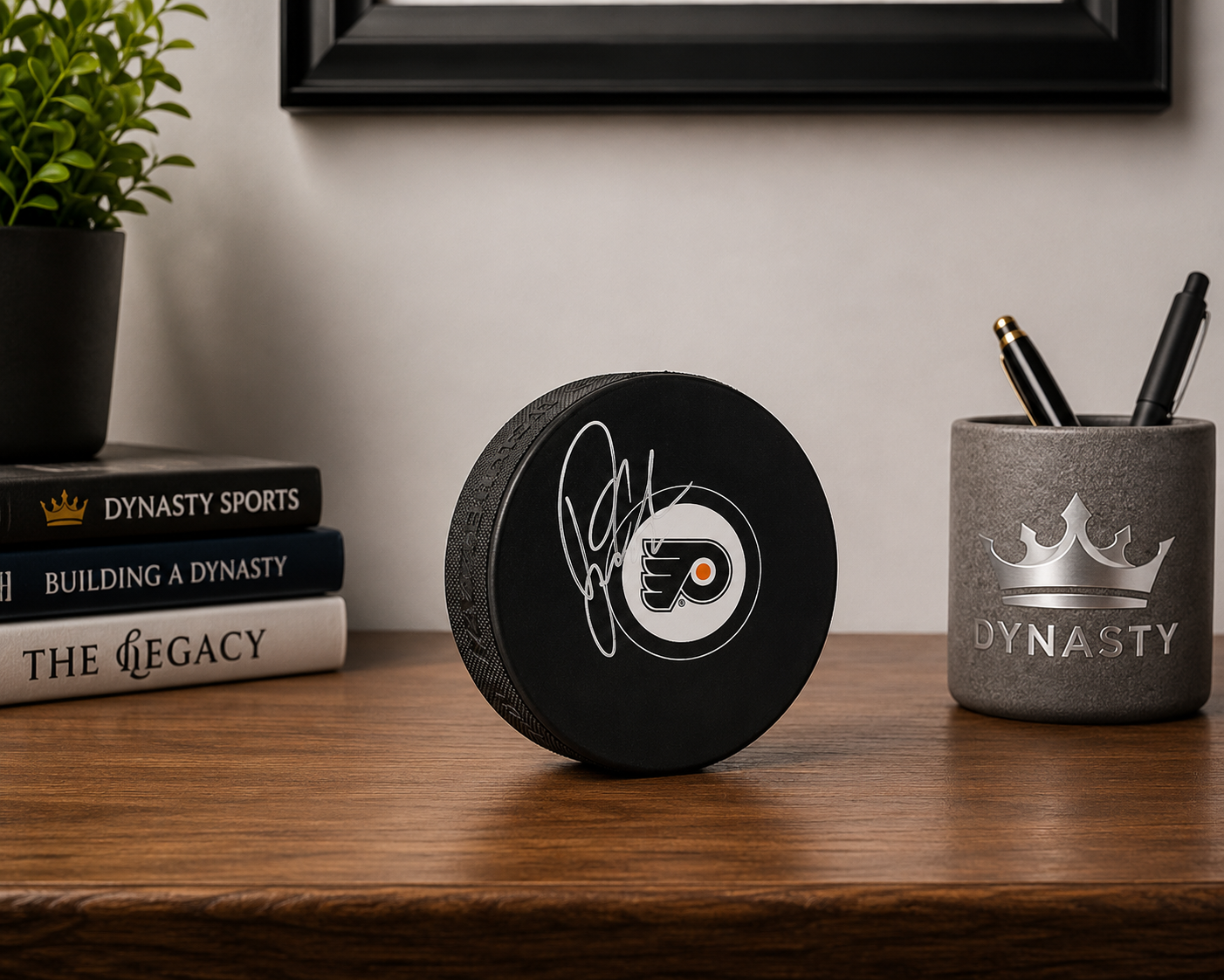 Rick Tocchet Philadelphia Flyers Autographed Logo Hockey Puck