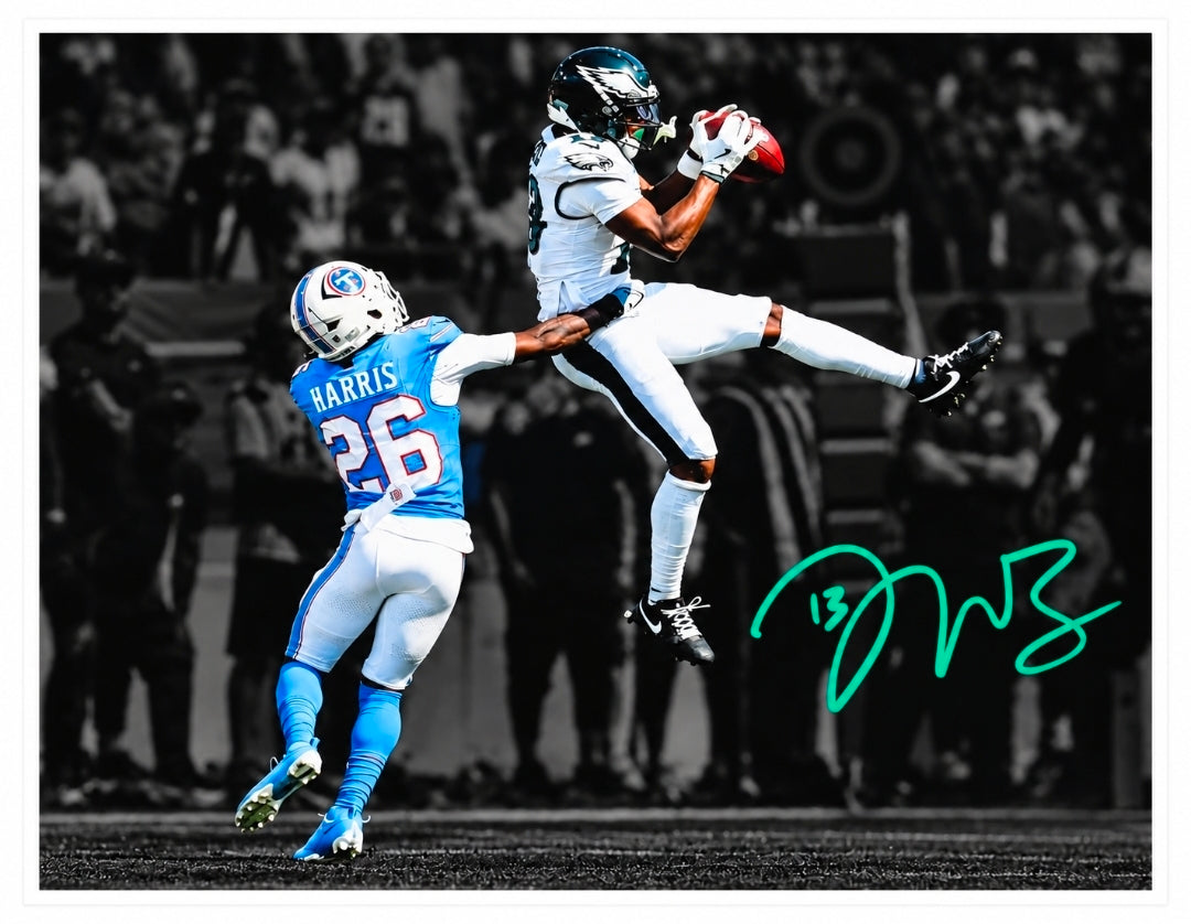 Dontayvion Wicks Philadelphia Eagles Autographed Jump Catch 16" x 20" Photograph